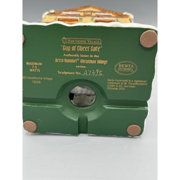 Hawthorne Village Berta Hummel Cup of Cheer Café Lighted 2003 - Picture 5 of 7